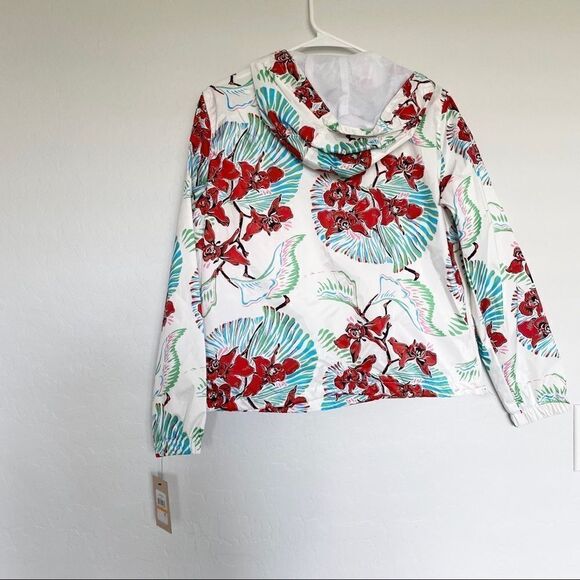 NWT Levi’s White Floral Wind Breaker Jacket S - Picture 7 of 11